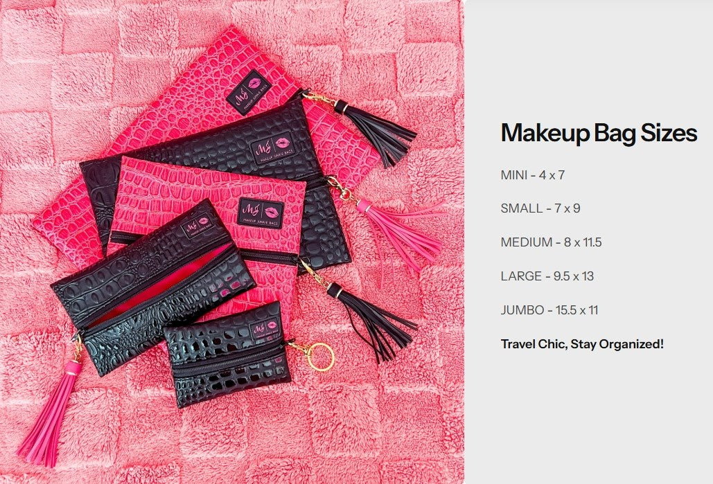 Makeup Junkie Bags Size Guide