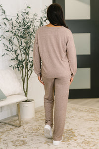 Hitting Snooze Top and Bottom Set in Brown