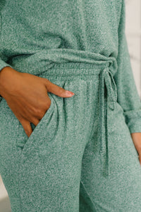 Hitting Snooze Top and Bottom Set in Hunter Green