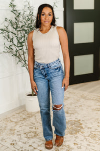 Comfort Cotton Ribbed Crew Neck Tank Top