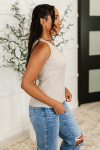 Comfort Cotton Ribbed Crew Neck Tank Top