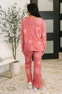 Snowflake Pajama Set in Red