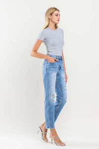 Vervet by Flying Monkey High Rise Relaxed Fit Distressed Jeans