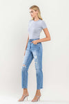 Vervet by Flying Monkey High Rise Relaxed Fit Distressed Jeans