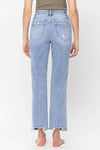 VERVET by Flying Monkey 90's High Rise Distressed Straight Jeans