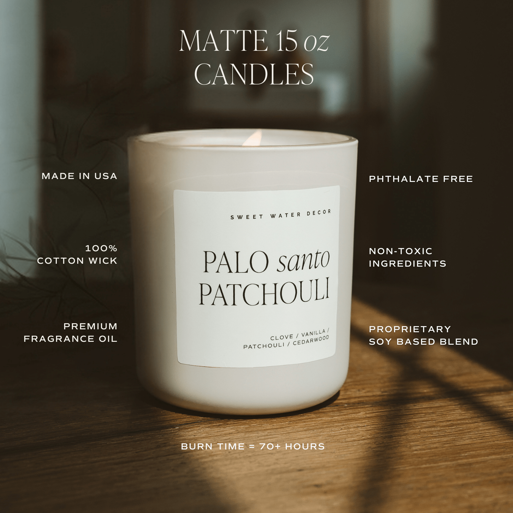 Sweet Water Decor Flower Shop Soy Candle - Tan Matte Jar - 15 oz