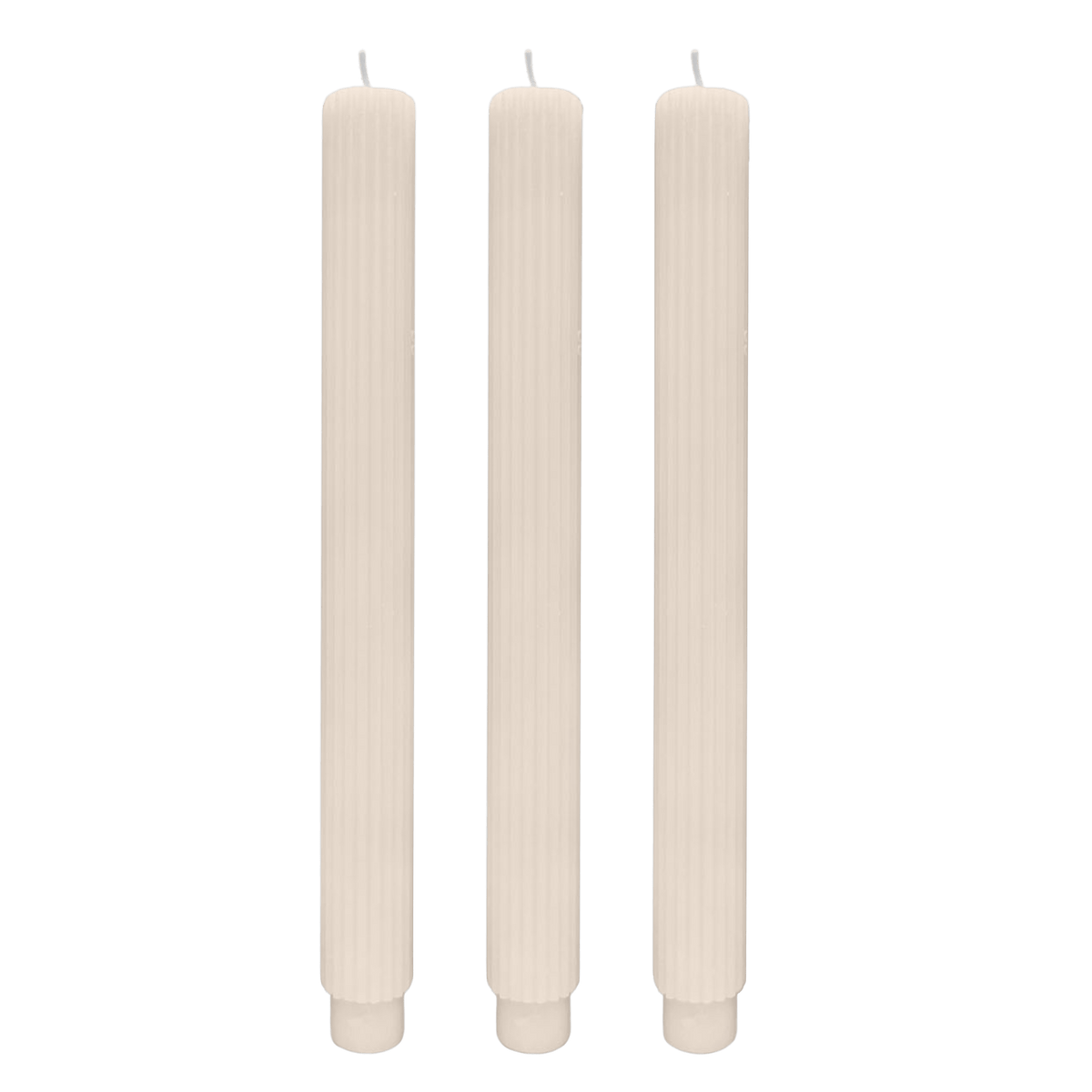 Sweet Water Decor Fluted Taper Candles - Set of 3