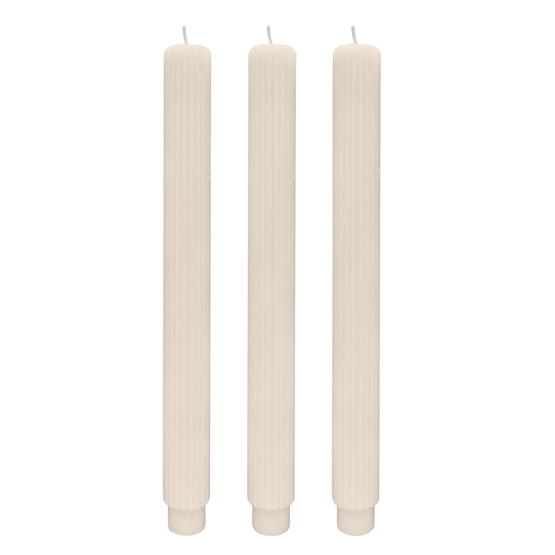 Sweet Water Decor Fluted Taper Candles - Set of 3