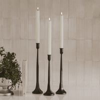 Sweet Water Decor Fluted Taper Candles - Set of 3