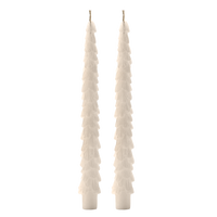Sweet Water Decor Cream Tree Taper Candles - Set of 2