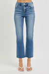 Risen High Rise Tummy Control Crop Straight Jeans