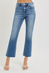 Risen High Rise Tummy Control Crop Straight Jeans