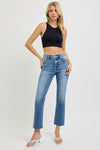Risen High Rise Tummy Control Crop Straight Jeans