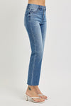 Risen High Rise Tummy Control Crop Straight Jeans