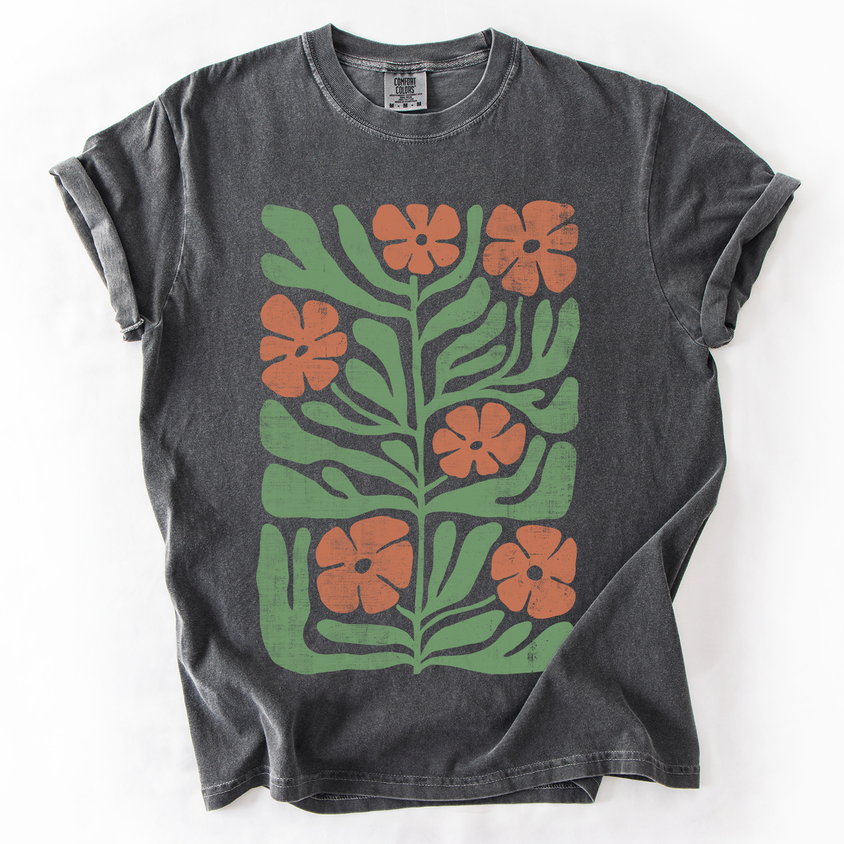Terracotta Vintage Boho Flower Comfort Colors Graphic T-Shirt