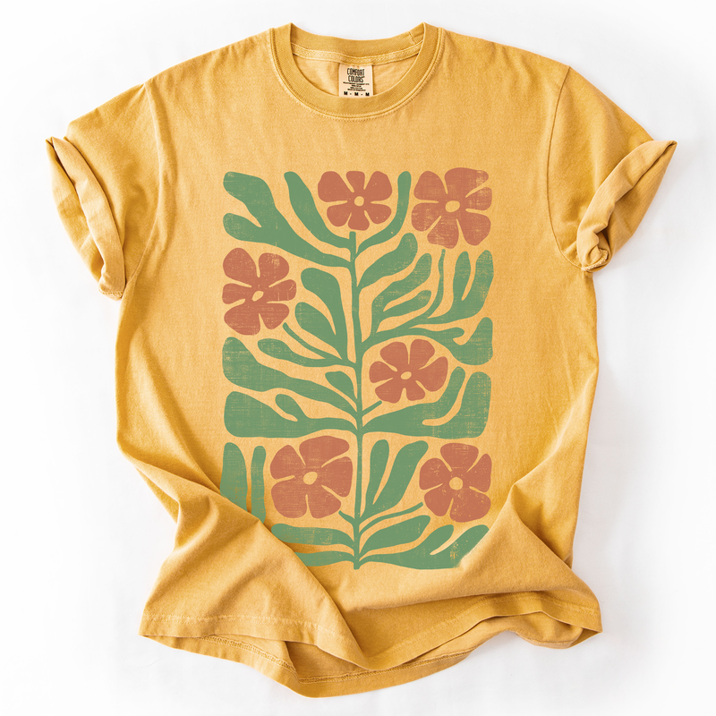 Terracotta Vintage Boho Flower Comfort Colors Graphic T-Shirt