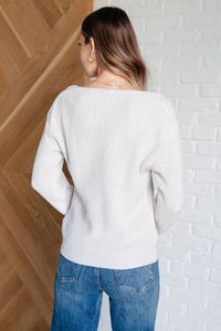 Told You So Ribbed Knit V Neck Sweater