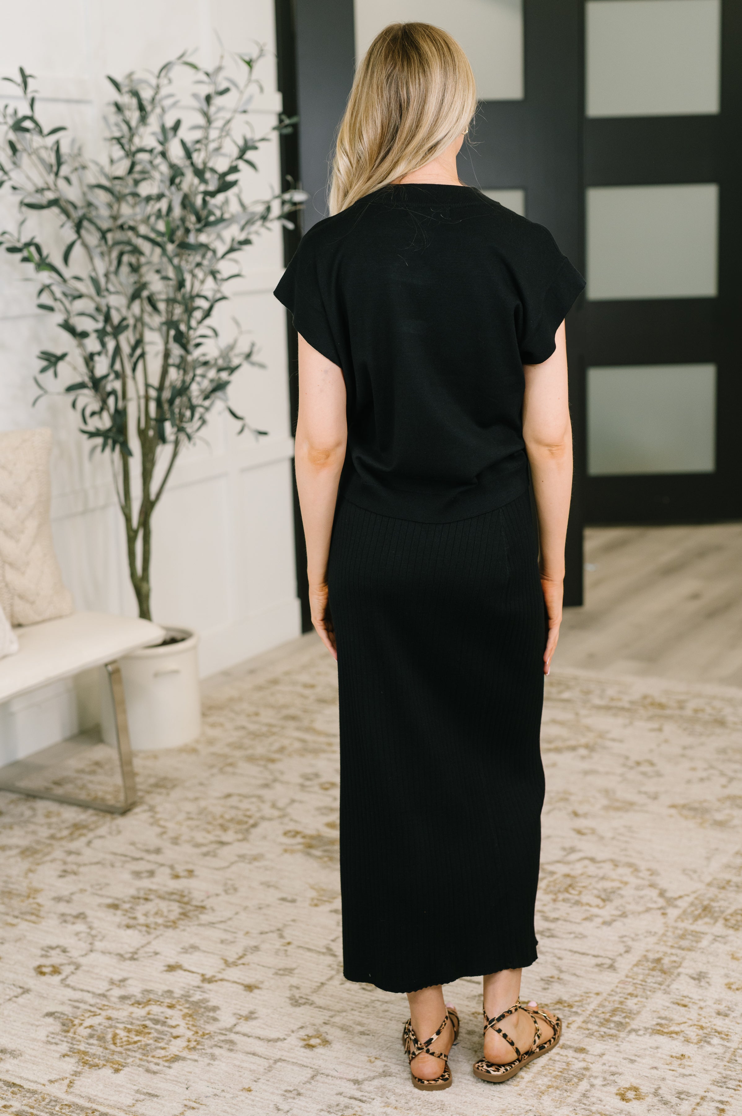 Ready For Anything Two-Piece Sweater Knit Top and Skirt Set