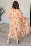 Baby's Breath Balloon Sleeve Dress in Camel