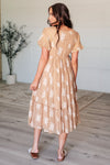 Baby's Breath Balloon Sleeve Dress in Camel