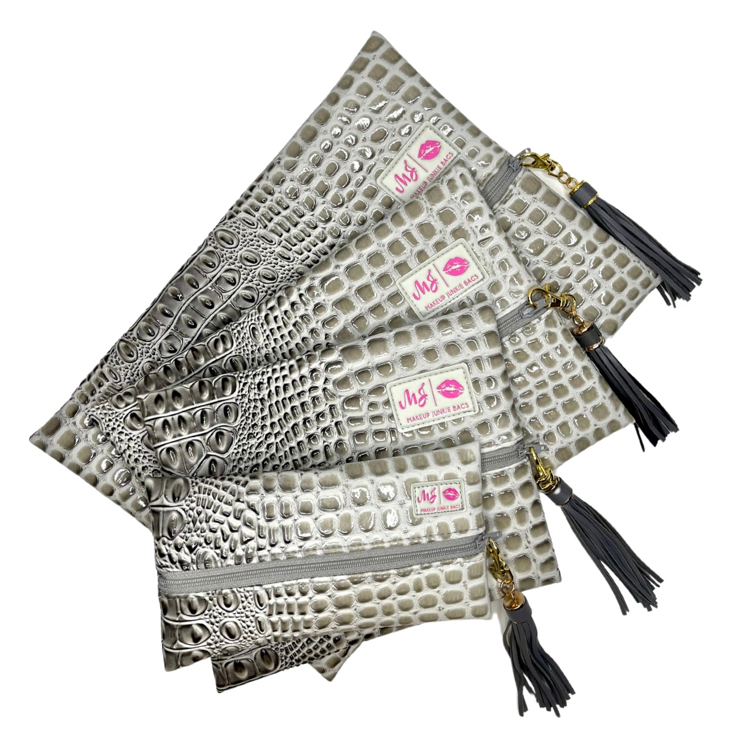 Makeup Junkie Bags Bubble Gator Greytor