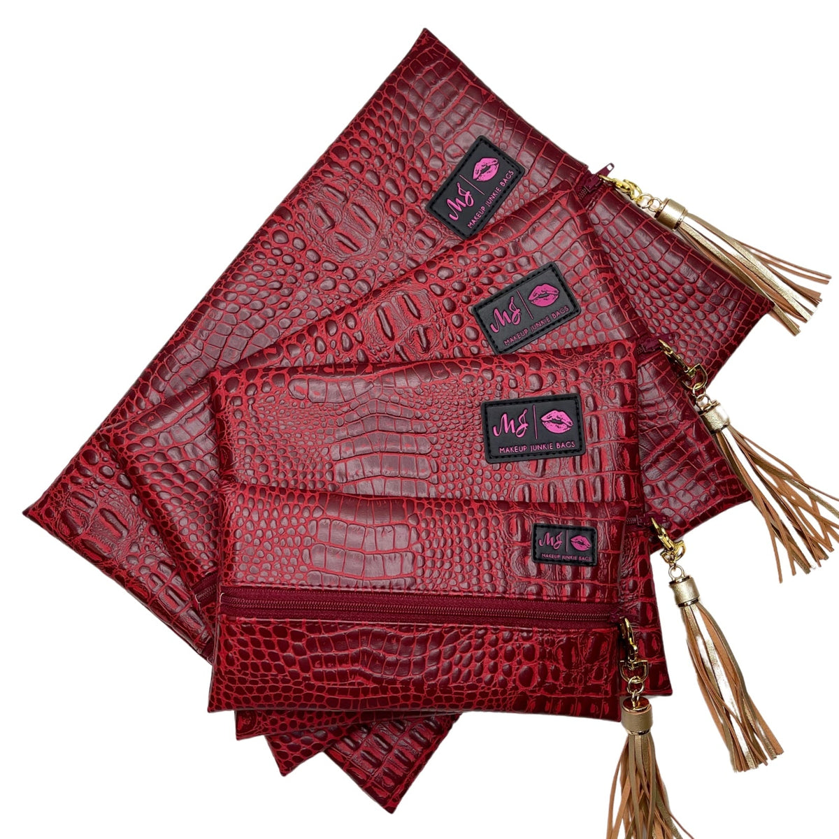 Makeup Junkie Bags Shades of Maroon