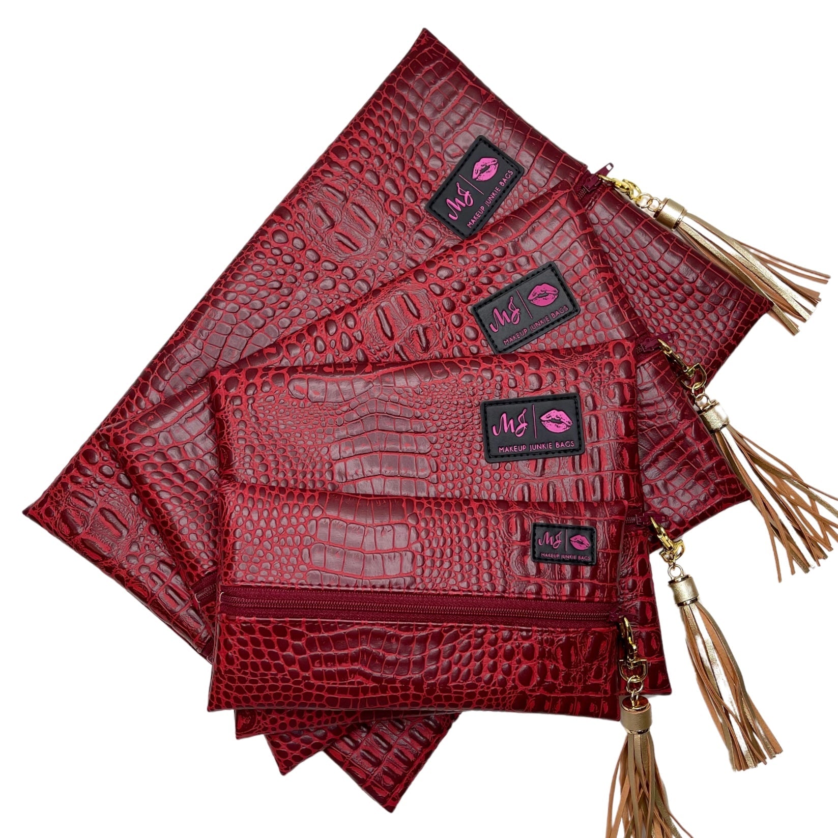 Makeup Junkie Bags Shades of Maroon