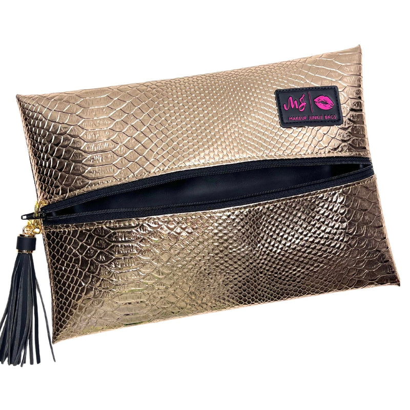 Makeup Junkie Rose Gold Python