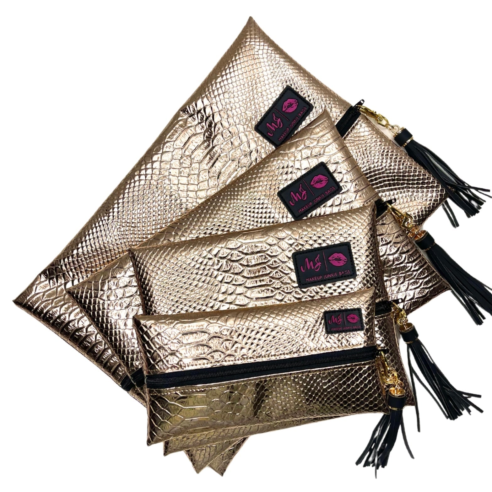 Makeup Junkie Rose Gold Python