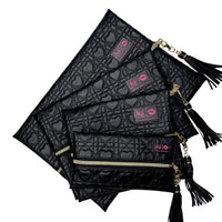 Makeup Junkie Bags Quilted Hearts Onyx