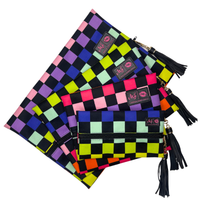 Makeup Junkie Bags Colorful Check