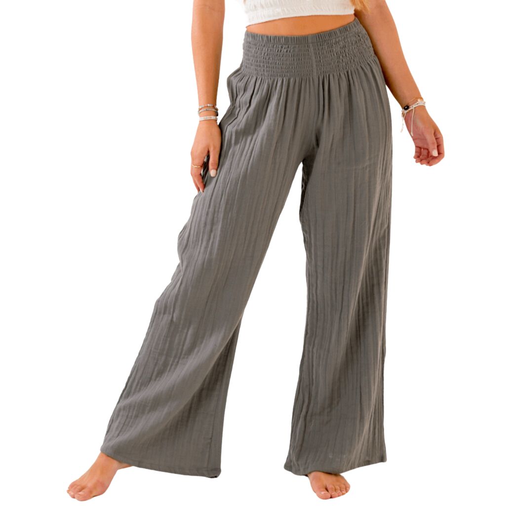 Lotus and Luna Granite Wide Leg Cotton Pants