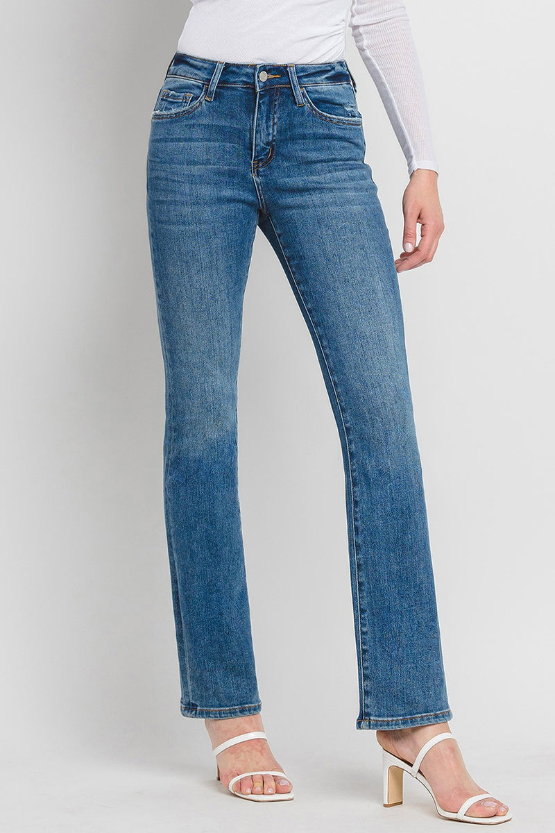 VERVET High Rise Shining Slim Bootcut Jeans