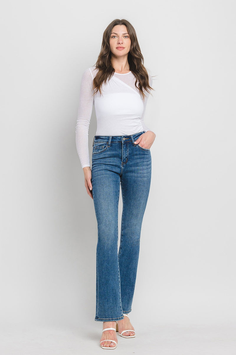 VERVET High Rise Shining Slim Bootcut Jeans