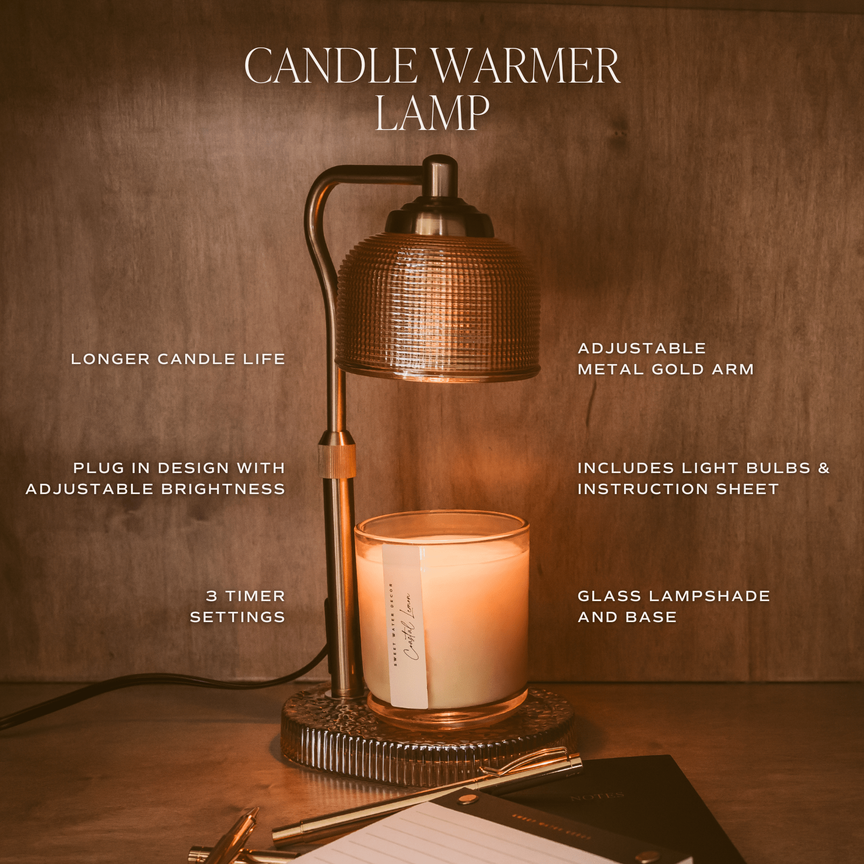 Glass Candle Warmer Lamp