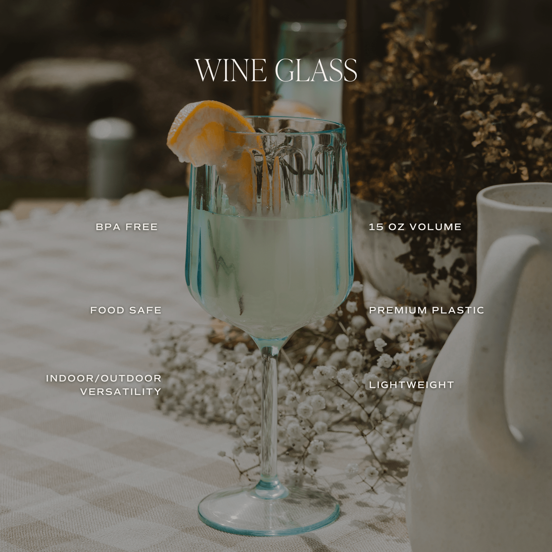 Sweet Water Decor Outdoor Plastic Wine Drinkware