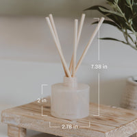 Sweet Water Decor Weekend White Translucent Tinted Glass Jar Reed Diffuser