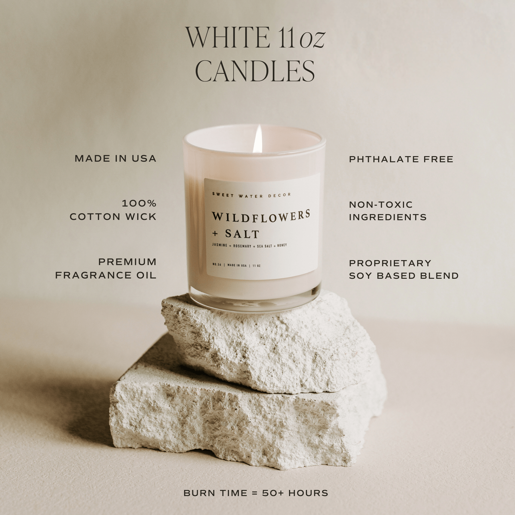 Sweet Water Decor Blackwood Cherry Soy Candle - White Jar - 11 oz