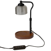 Candle Warmer Lamp with Wood Base
