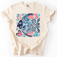 Watercolor Fish Comfort Colors Graphic T-Shirt