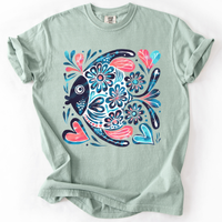 Watercolor Fish Comfort Colors Graphic T-Shirt
