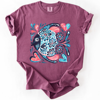 Watercolor Fish Comfort Colors Graphic T-Shirt