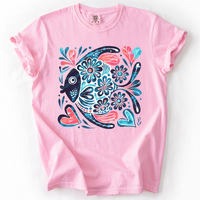 Watercolor Fish Comfort Colors Graphic T-Shirt