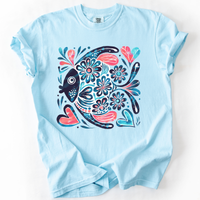 Watercolor Fish Comfort Colors Graphic T-Shirt