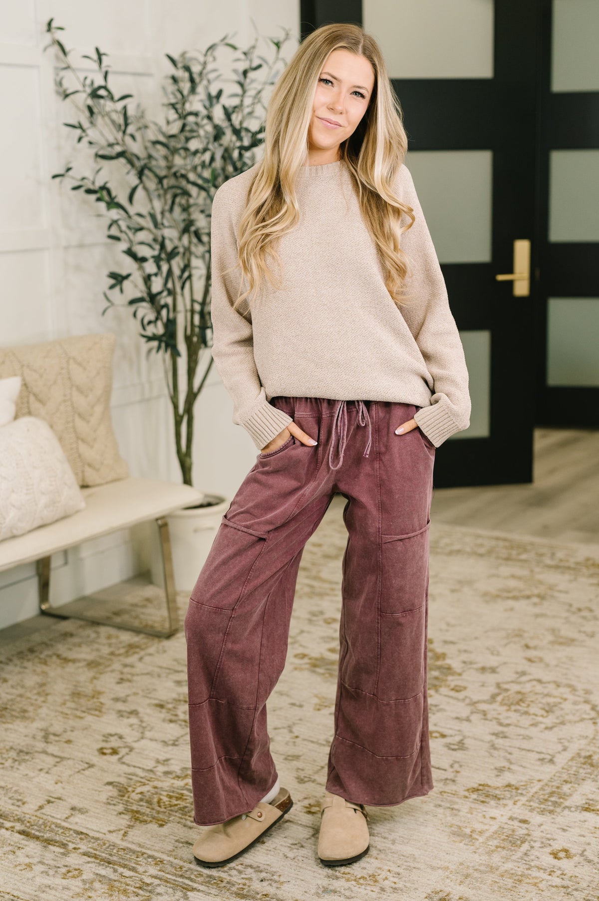 Zenana Raglan Sleeve Sweater in Mocha