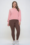 Fleece Lined High Waisted Coffee Leggings