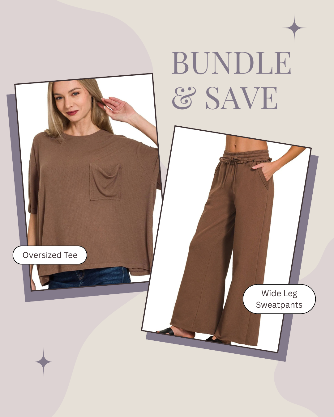 Zenana Oversized Tee & Wide Leg Sweatpants Set