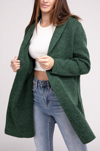 Linnea Hooded Open Front Sweater Cardigan