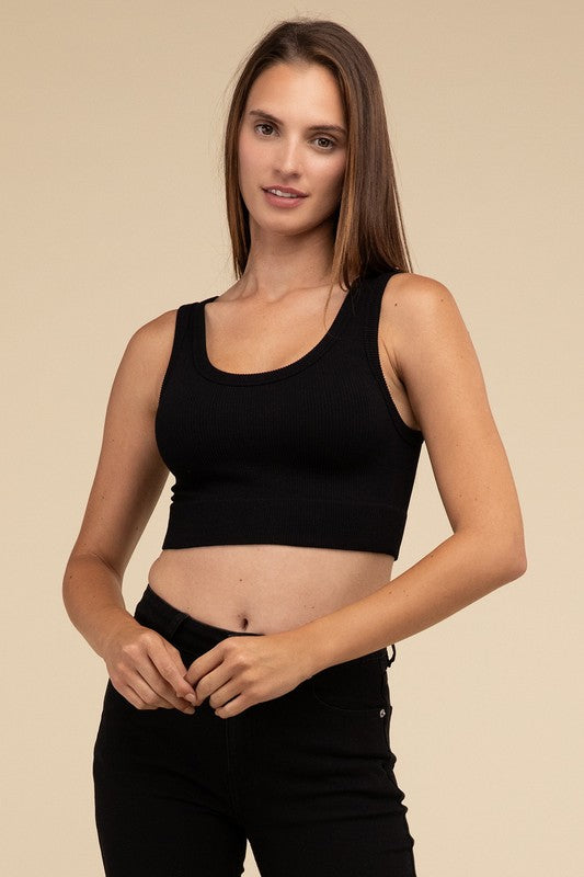 Scoop Ribbed Seamless Crop Top