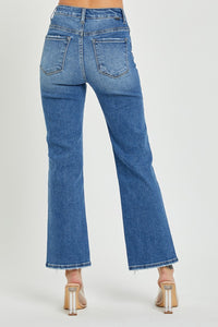 RISEN High Rise Relaxed Straight Jeans